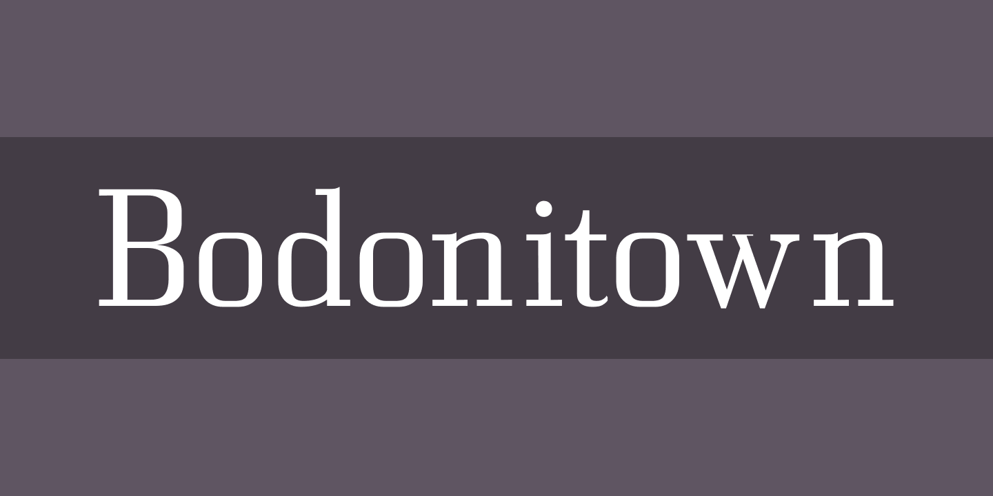 Пример шрифта Bodonitown